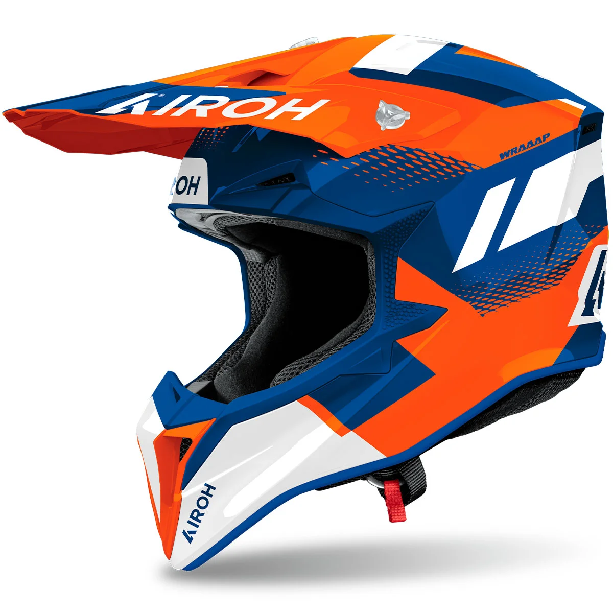 Capacete Airoh Wraap Vision Laranja/Azul - Spinelli Motos Boutique